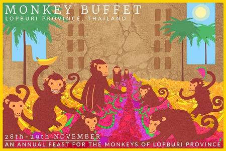 جشنواره بوفه میمون‌‌‌‌ : احترام به میمون ها در تایلند با قدمتی 1000 ساله