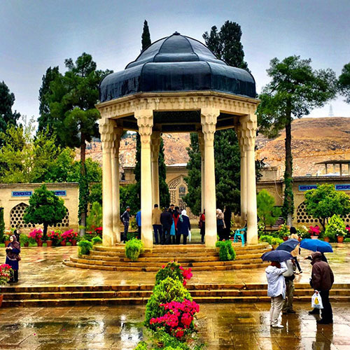 حافظیه یا آرامگاه حافظ (گشایش: ۸۵۶ ه‍.ق – ۱۴۵۲ م)، محل خاکسپاری حافظ شیرازی در شیراز