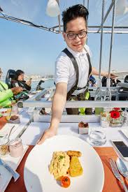 شام در آسمان دبی : منوی غذای رستوران شام در آسمان